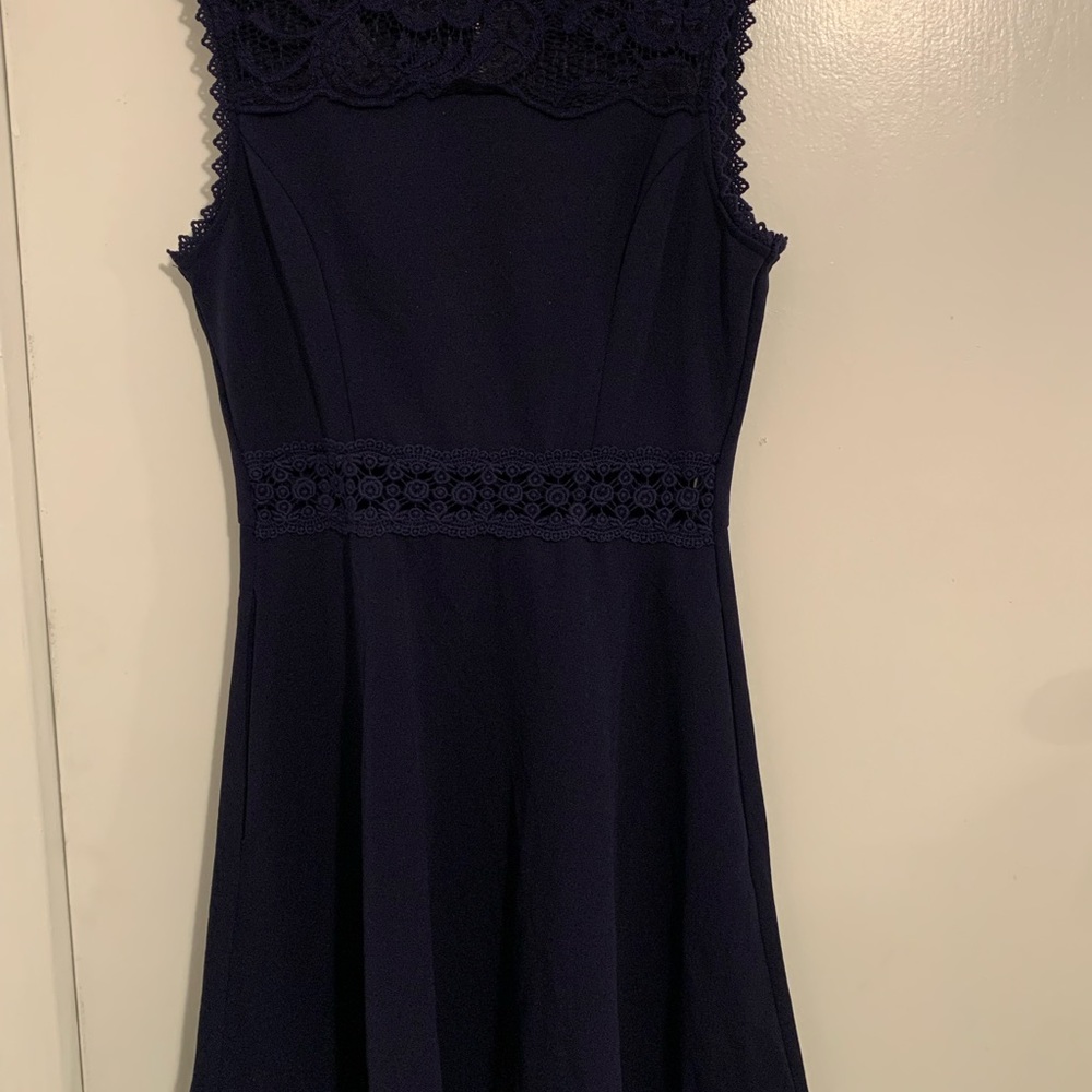 Speechless || Navy Dress || Lace